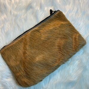 PRIMECUT Hair On Hide Western Clutch Brown Handbag